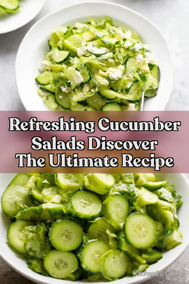 Refreshing Cucumber Salads Discover the Ultimate Recipe
