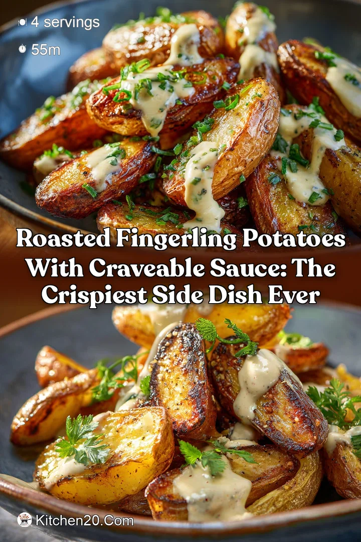 Roasted Fingerling Potatoes with Craveable Sauce: The Crispiest Side Dish Ever