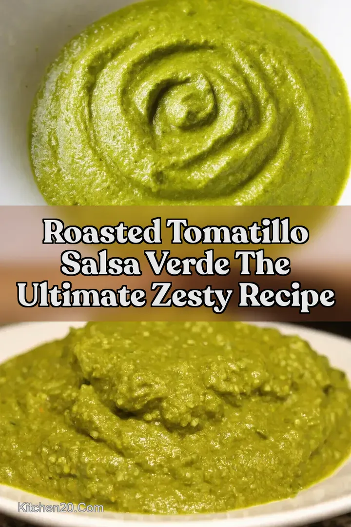Roasted Tomatillo Salsa Verde The Ultimate Zesty Recipe : PIN FOR LATER Roasted Tomatillo Salsa Verde The Ultimate Zesty Recipe