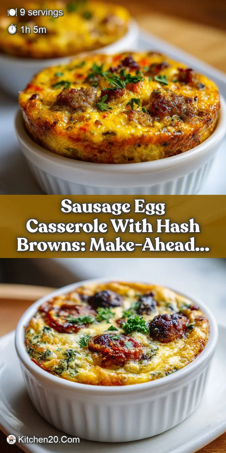 Close-up of savory sausage and egg casserole. Fluffy eggs, browned sausage, and melted cheese create a satisfying breakfast.