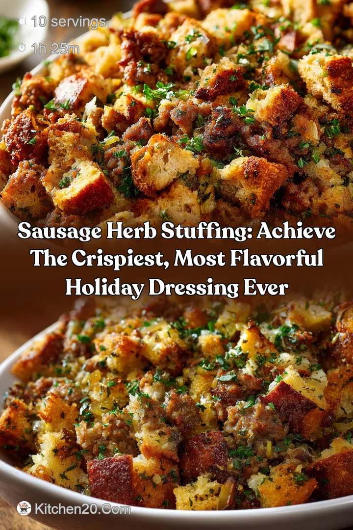 Sausage Herb Stuffing: Achieve the Crispiest Most Flavorful Holiday Dressing Ever