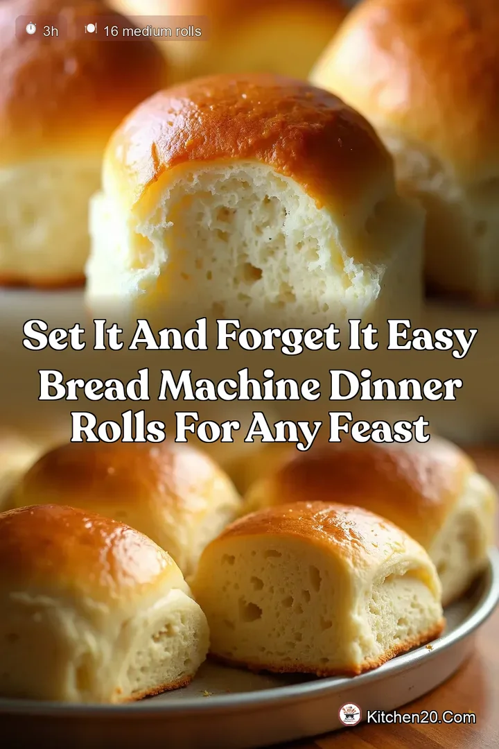 Set It and Forget It Easy Bread Machine Dinner Rolls for Any Feast