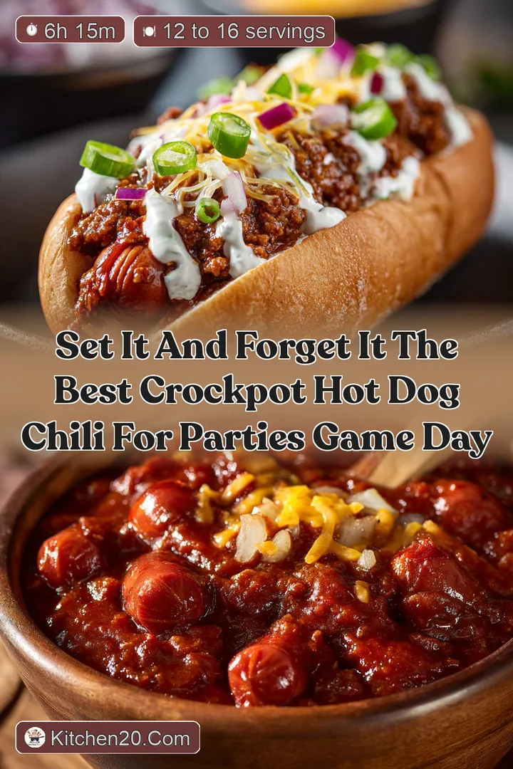 Set It and Forget It The Best Crockpot Hot Dog Chili for Parties Game Day