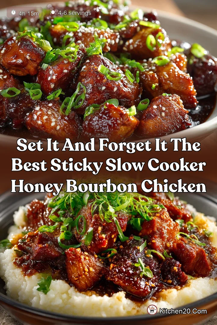 Set It and Forget It The Best Sticky Slow Cooker Honey Bourbon Chicken