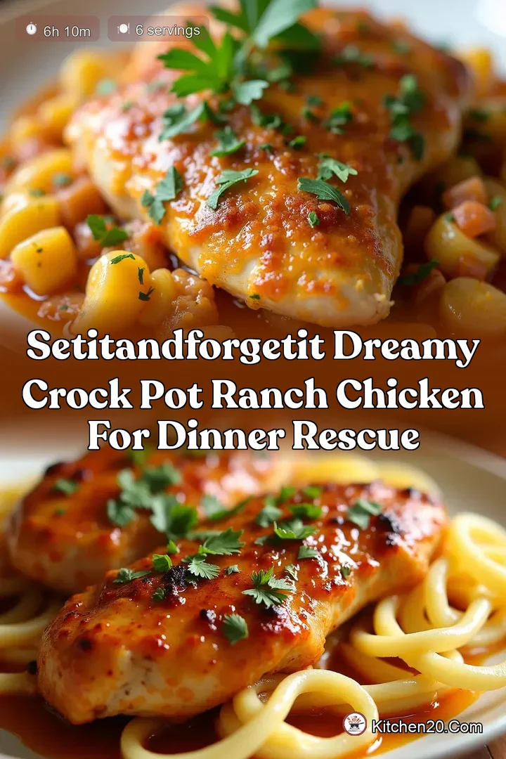 SetItandForgetIt Dreamy Crock Pot Ranch Chicken for Dinner Rescue