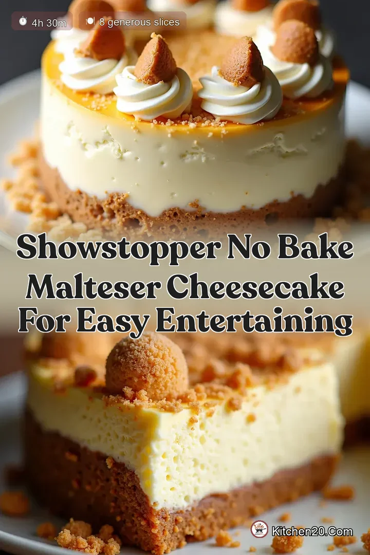Showstopper No Bake Malteser Cheesecake for Easy Entertaining