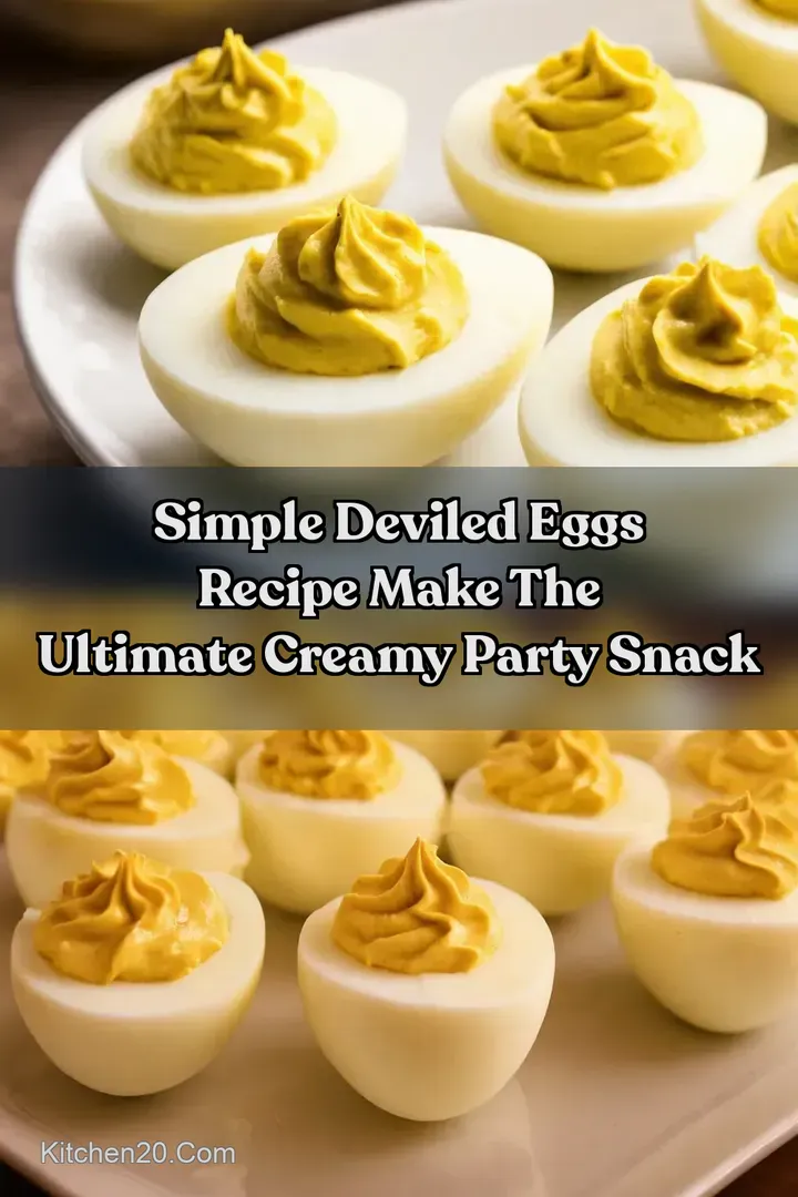 Simple Deviled Eggs Recipe Make the Ultimate Creamy Party Snack : PIN FOR LATER Simple Deviled Eggs Recipe Make the Ultimate Creamy Party Snack