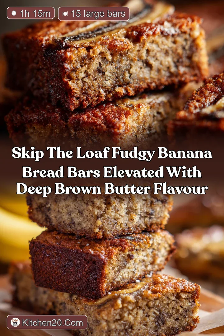 Skip the Loaf Fudgy Banana Bread Bars Elevated with Deep Brown Butter Flavour