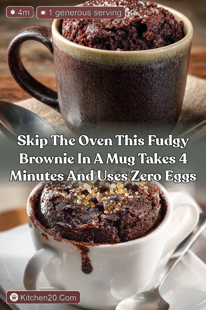 Skip the oven This Fudgy Brownie in a Mug takes 4 minutes and uses zero eggs