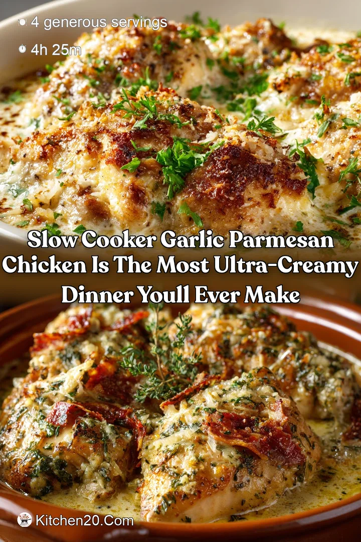 Slow Cooker Garlic Parmesan Chicken is the Most Ultra-Creamy Dinner Youll Ever Make