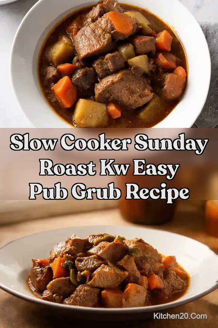 Slow Cooker Sunday Roast kw Easy Pub Grub Recipe