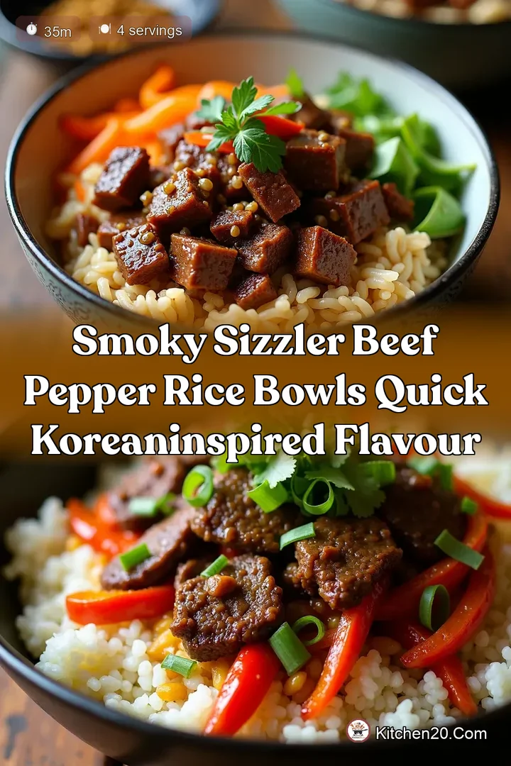 Smoky Sizzler Beef Pepper Rice Bowls Quick KoreanInspired Flavour