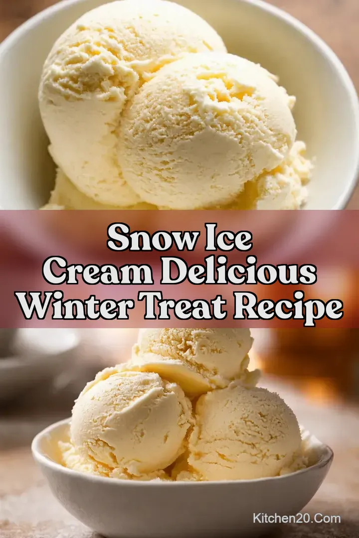 Snow Ice Cream Delicious Winter Treat Recipe