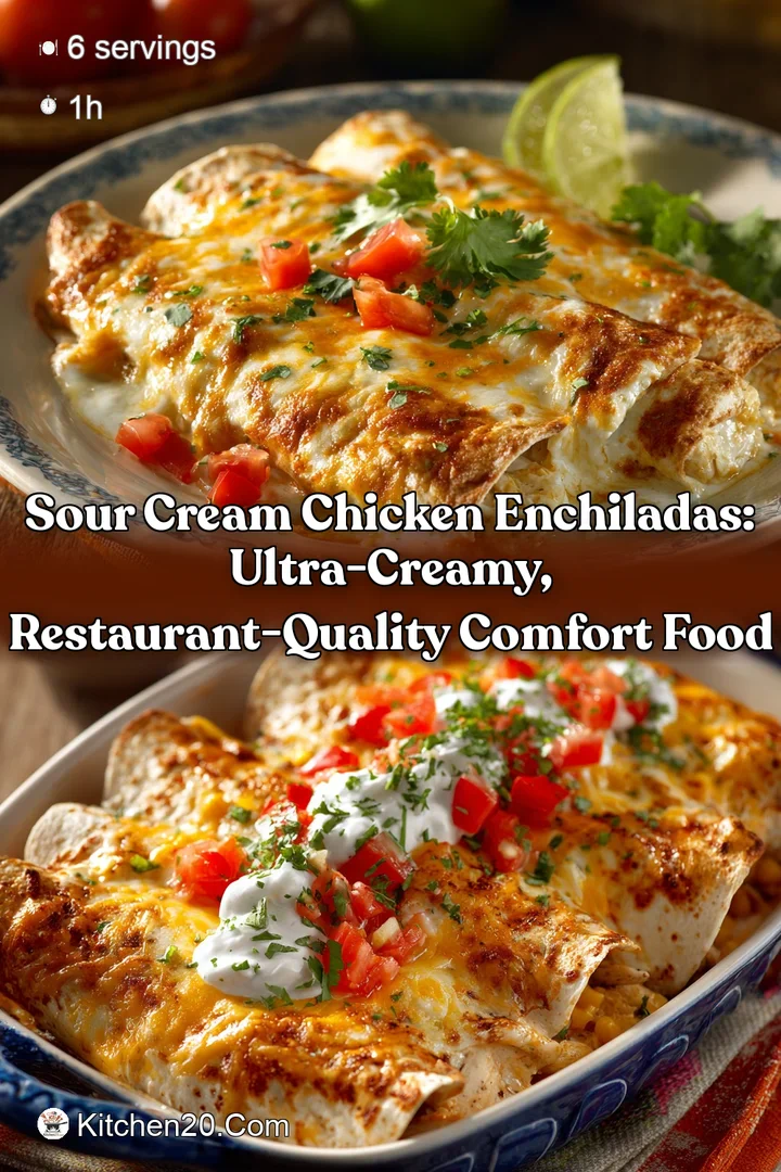 Sour Cream Chicken Enchiladas: Ultra-Creamy Restaurant-Quality Comfort Food