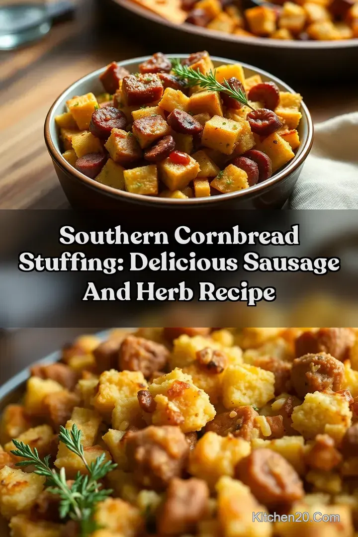 Southern Cornbread Stuffing: Delicious Sausage and Herb Recipe : PIN FOR LATER Southern Cornbread Stuffing: Delicious Sausage and Herb Recipe