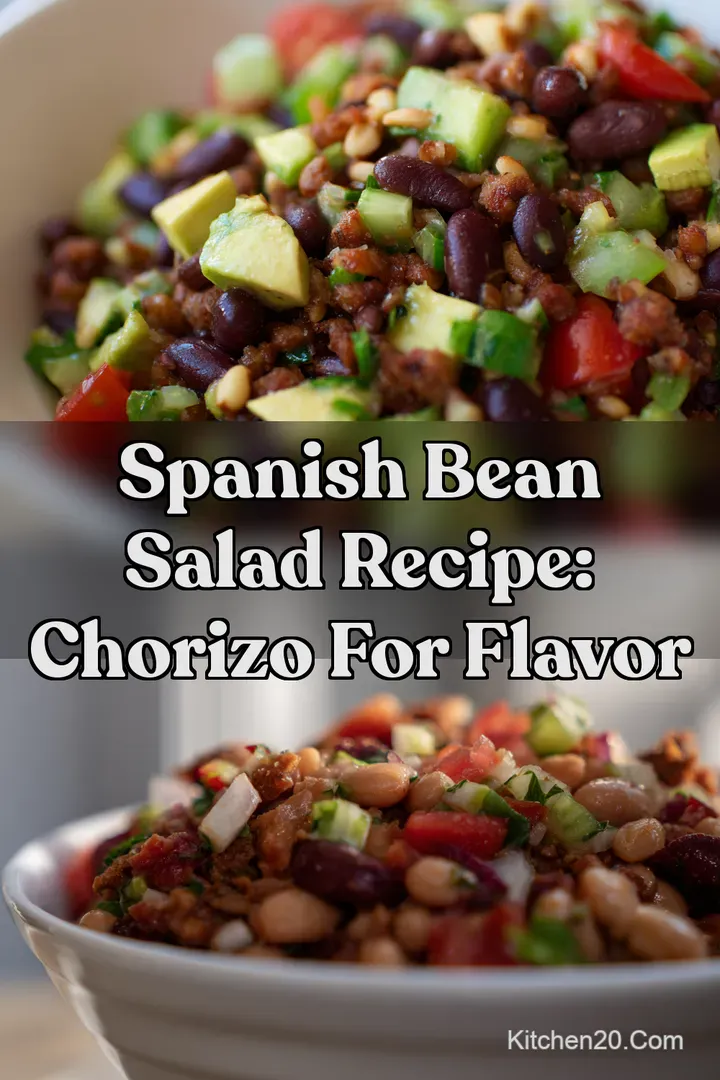 Spanish Bean Salad Recipe: Chorizo for Flavor : PIN FOR LATER Spanish Bean Salad Recipe: Chorizo for Flavor