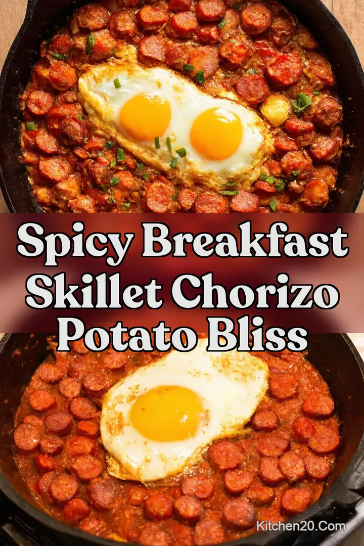 Spicy Breakfast Skillet Chorizo Potato Bliss : PIN FOR LATER Spicy Breakfast Skillet Chorizo Potato Bliss