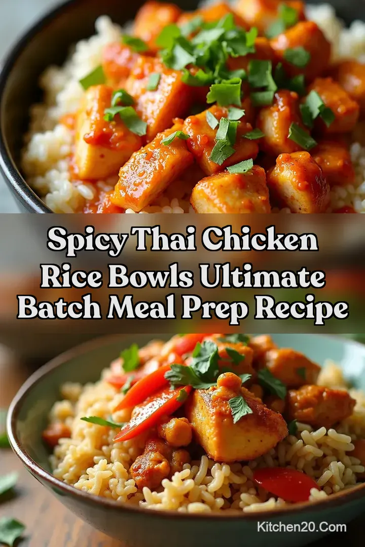 Spicy Thai Chicken Rice Bowls Ultimate Batch Meal Prep Recipe