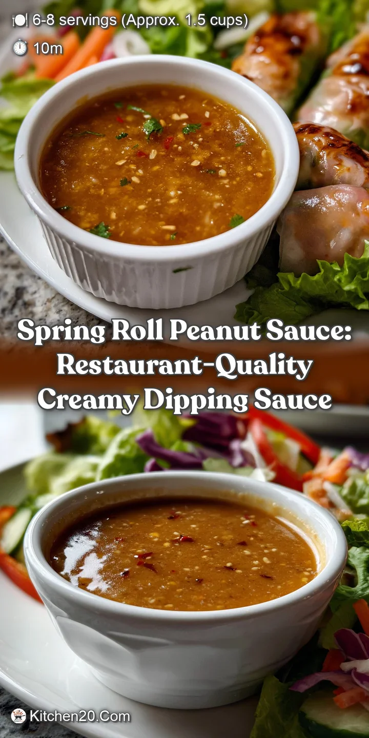 Spring Roll Peanut Sauce: Restaurant-Quality Creamy Dipping Sauce