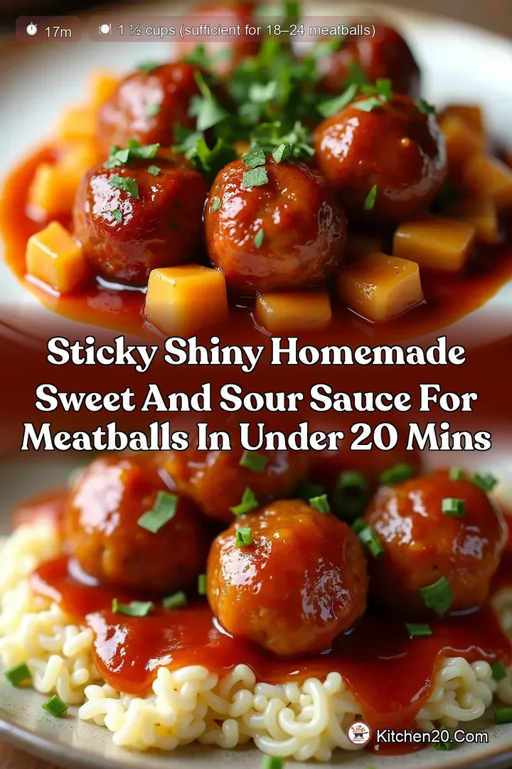 Sticky Shiny Homemade Sweet and Sour Sauce for Meatballs in Under 20 Mins