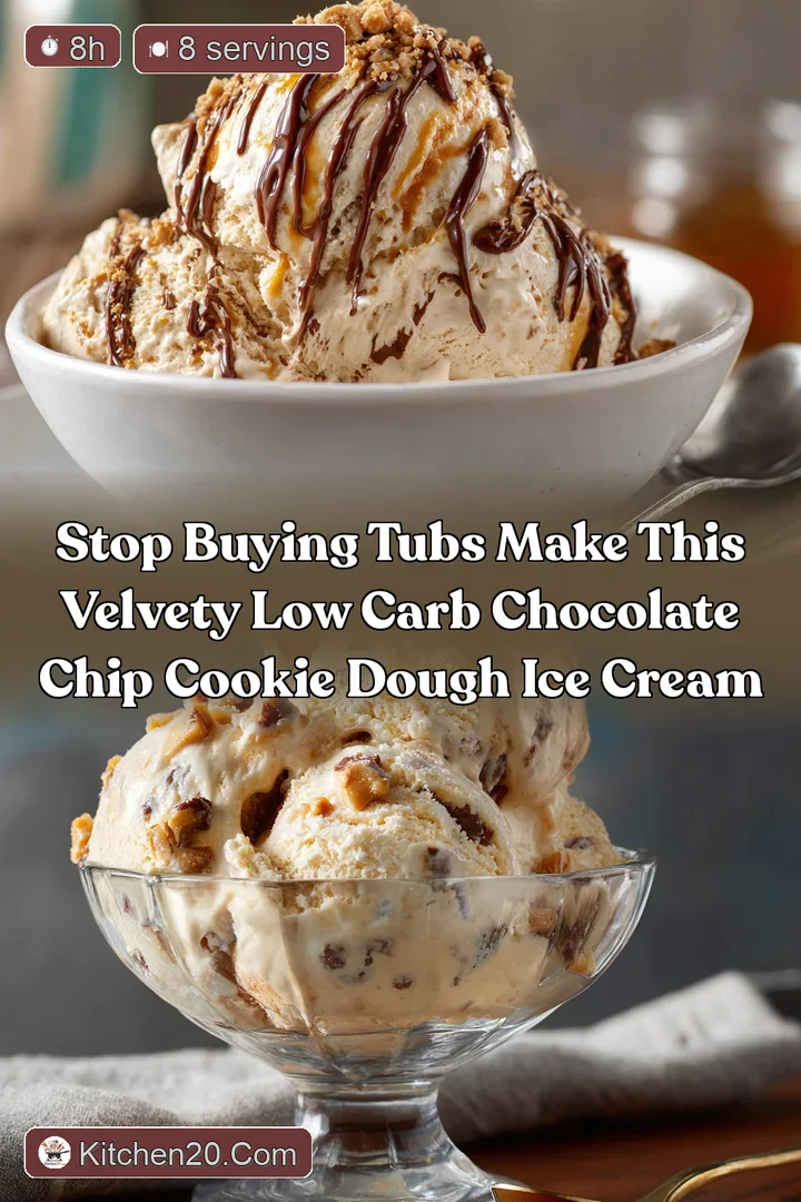 Stop buying tubs Make this velvety low carb chocolate chip cookie dough ice cream