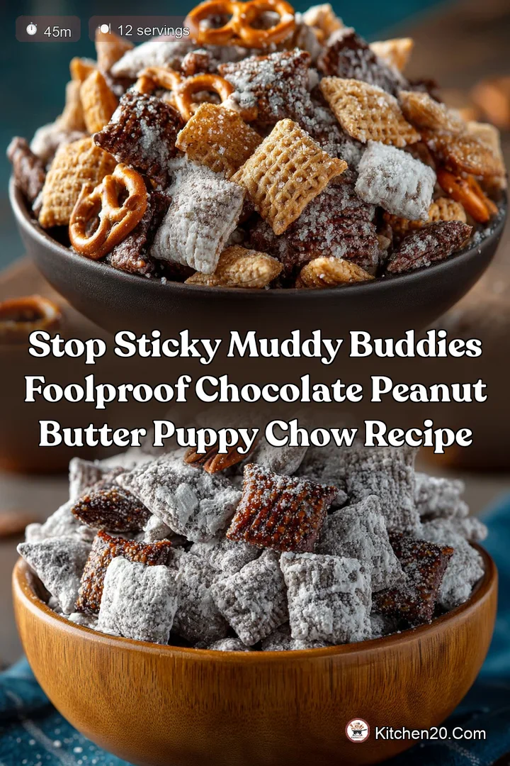 Stop Sticky Muddy Buddies Foolproof Chocolate Peanut Butter Puppy Chow Recipe