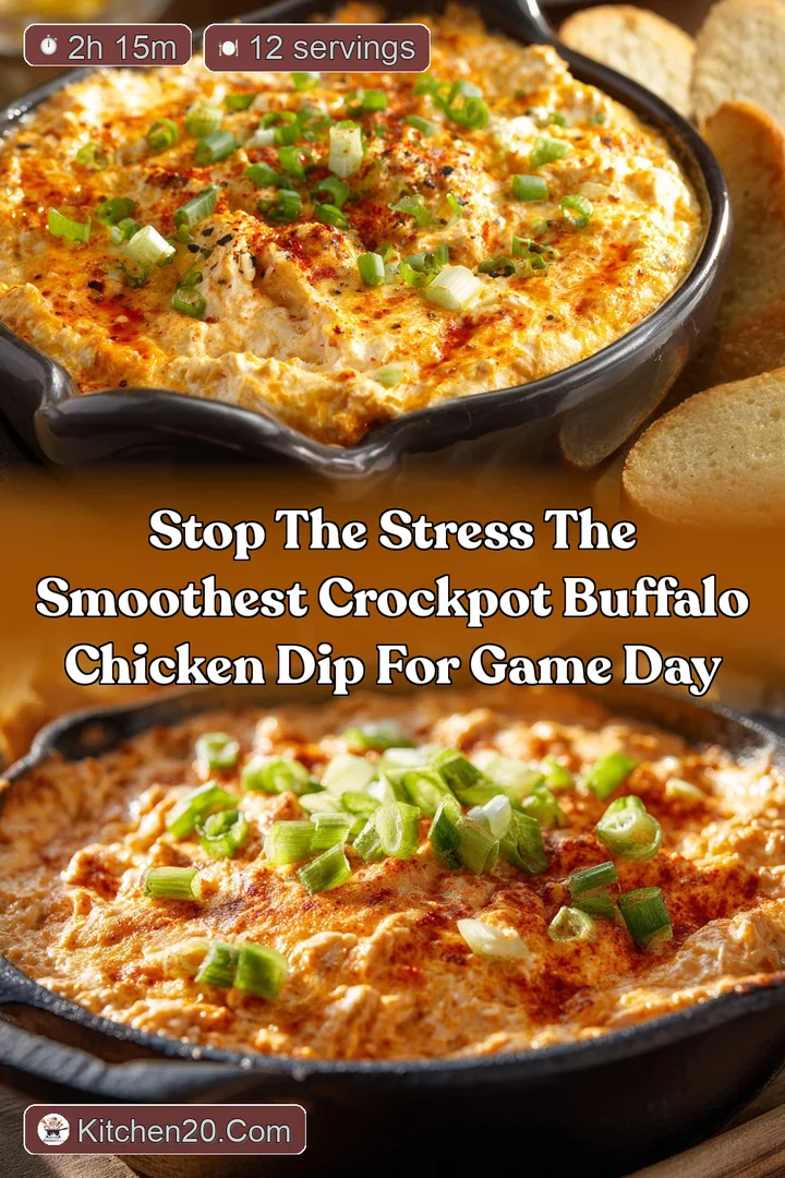 Stop the Stress The Smoothest Crockpot Buffalo Chicken Dip for Game Day