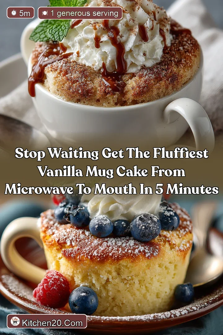 Stop Waiting Get The Fluffiest Vanilla Mug Cake From Microwave To Mouth In 5 Minutes