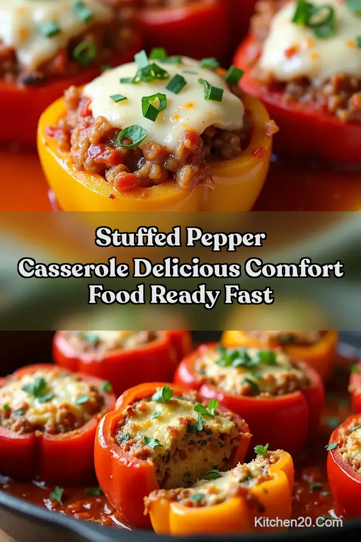 Stuffed Pepper Casserole Delicious Comfort Food Ready Fast