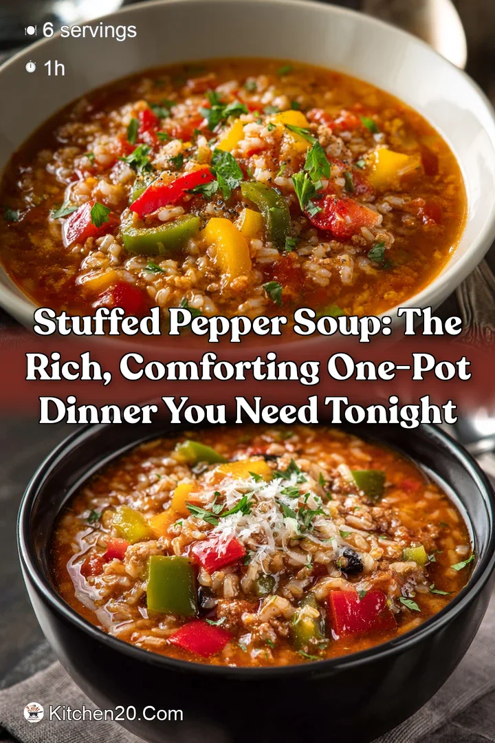 Stuffed Pepper Soup: The Rich Comforting One-Pot Dinner You Need Tonight