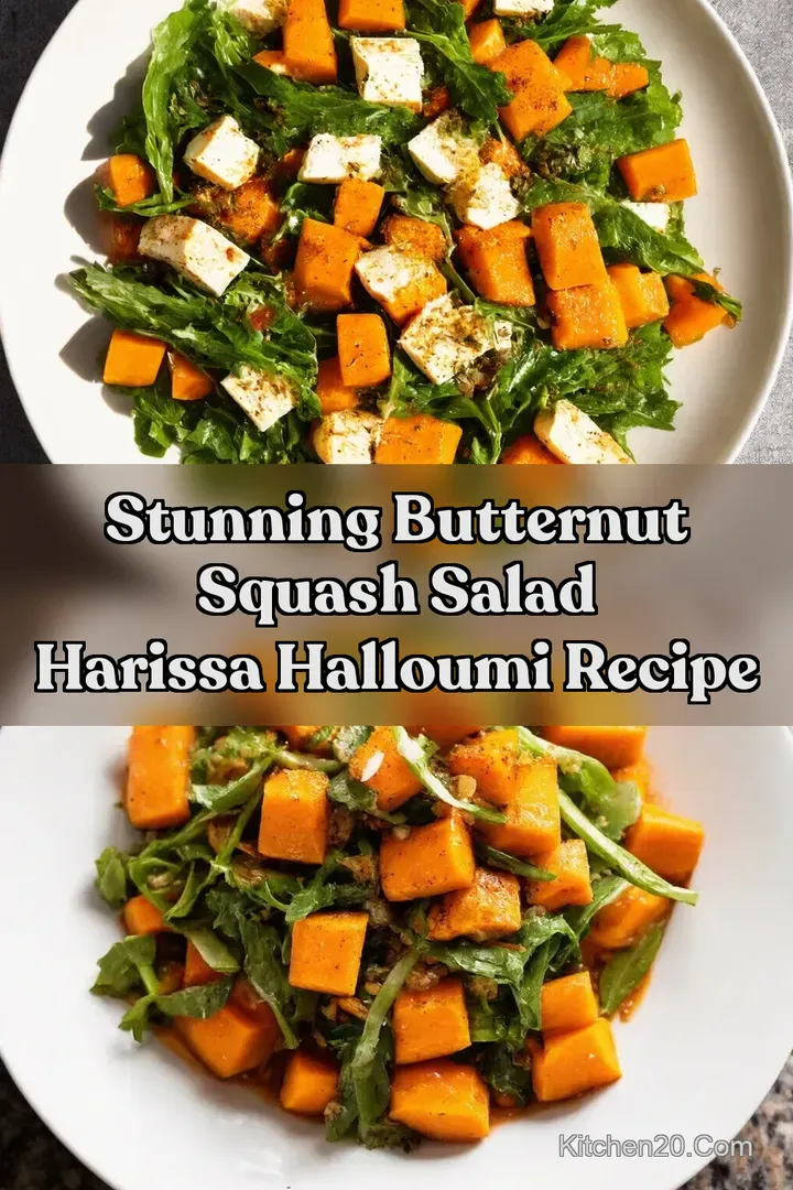 Stunning Butternut Squash Salad Harissa Halloumi Recipe