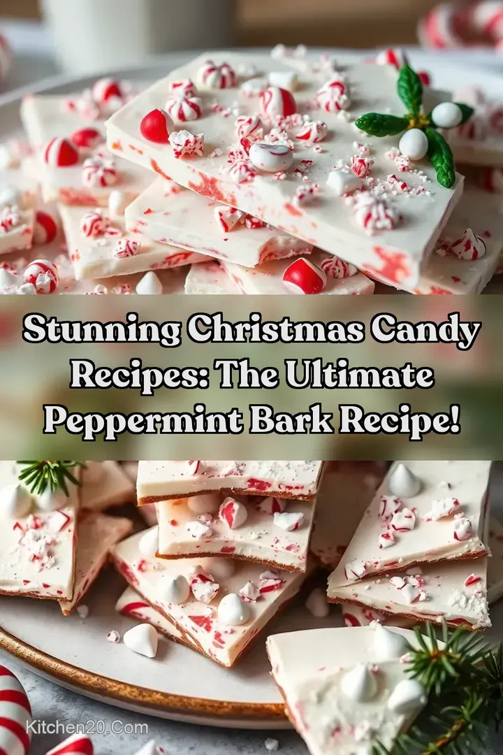 Stunning Christmas Candy Recipes: The Ultimate Peppermint Bark Recipe! : PIN FOR LATER Stunning Christmas Candy Recipes: The Ultimate Peppermint Bark Recipe!