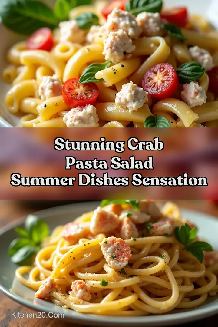 Stunning Crab Pasta Salad Summer Dishes Sensation