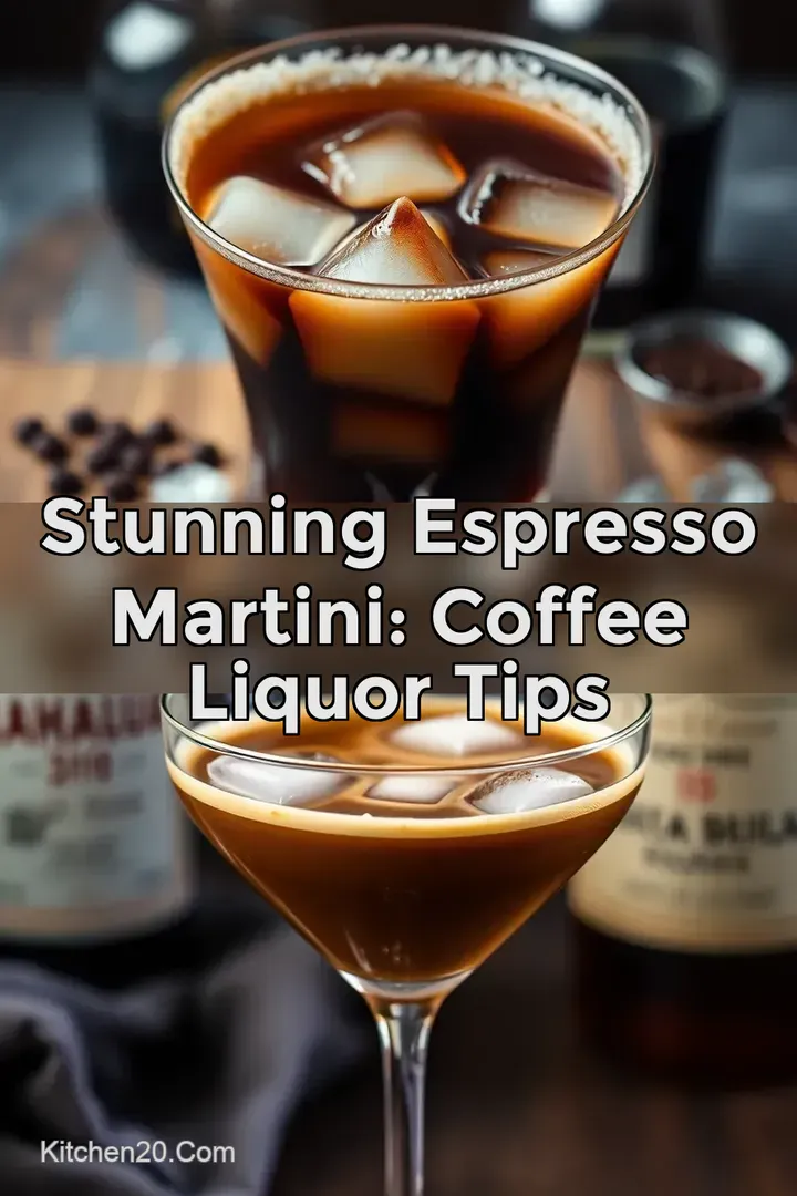Stunning Espresso Martini: Coffee Liquor Tips