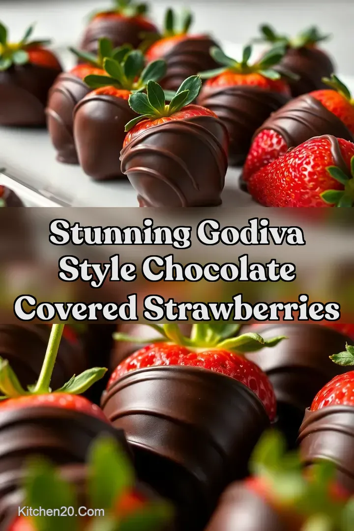 Stunning Godiva Style Chocolate Covered Strawberries