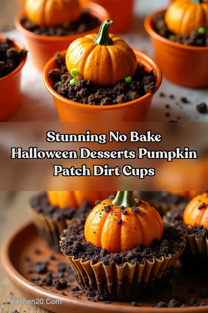 Stunning No Bake Halloween Desserts Pumpkin Patch Dirt Cups
