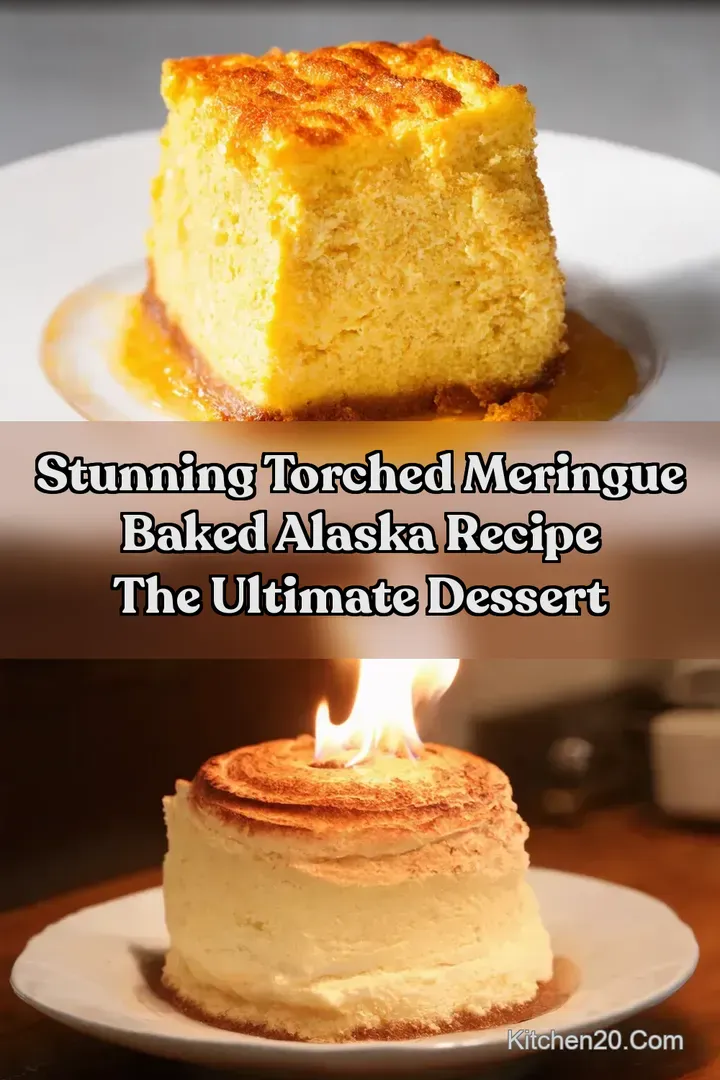 Stunning Torched Meringue Baked Alaska Recipe The Ultimate Dessert : PIN FOR LATER Stunning Torched Meringue Baked Alaska Recipe The Ultimate Dessert