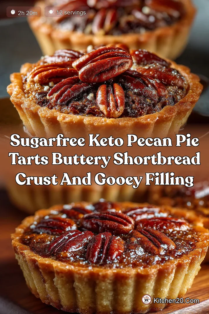SugarFree Keto Pecan Pie Tarts Buttery Shortbread Crust and Gooey Filling