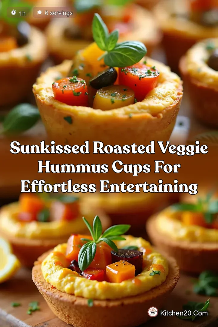 SunKissed Roasted Veggie Hummus Cups for Effortless Entertaining