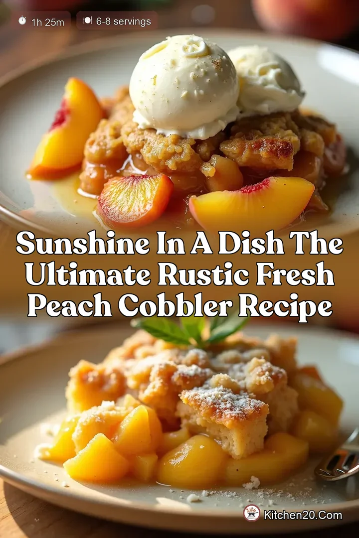 Sunshine in a Dish The Ultimate Rustic Fresh Peach Cobbler Recipe