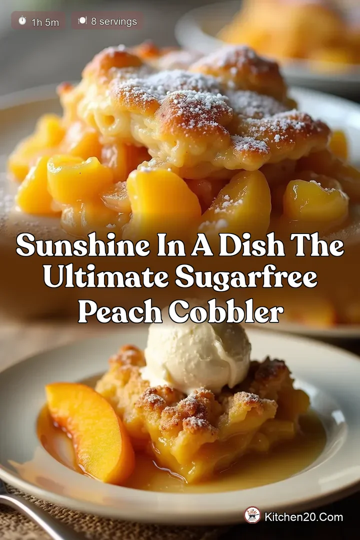 Sunshine in a Dish The Ultimate SugarFree Peach Cobbler