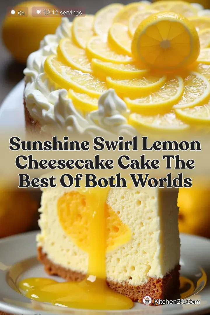 Sunshine Swirl Lemon Cheesecake Cake The Best of Both Worlds