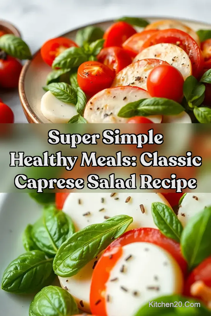 Super Simple Healthy Meals: Classic Caprese Salad Recipe : PIN FOR LATER Super Simple Healthy Meals: Classic Caprese Salad Recipe