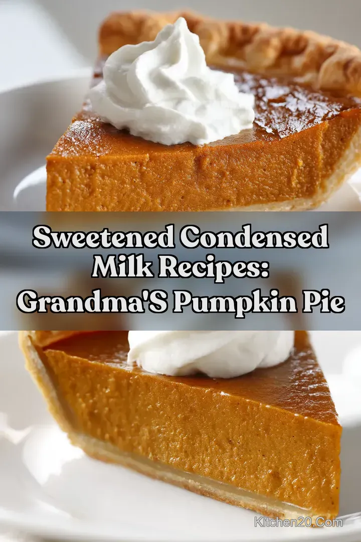 Sweetened Condensed Milk Recipes: Grandma s Pumpkin Pie