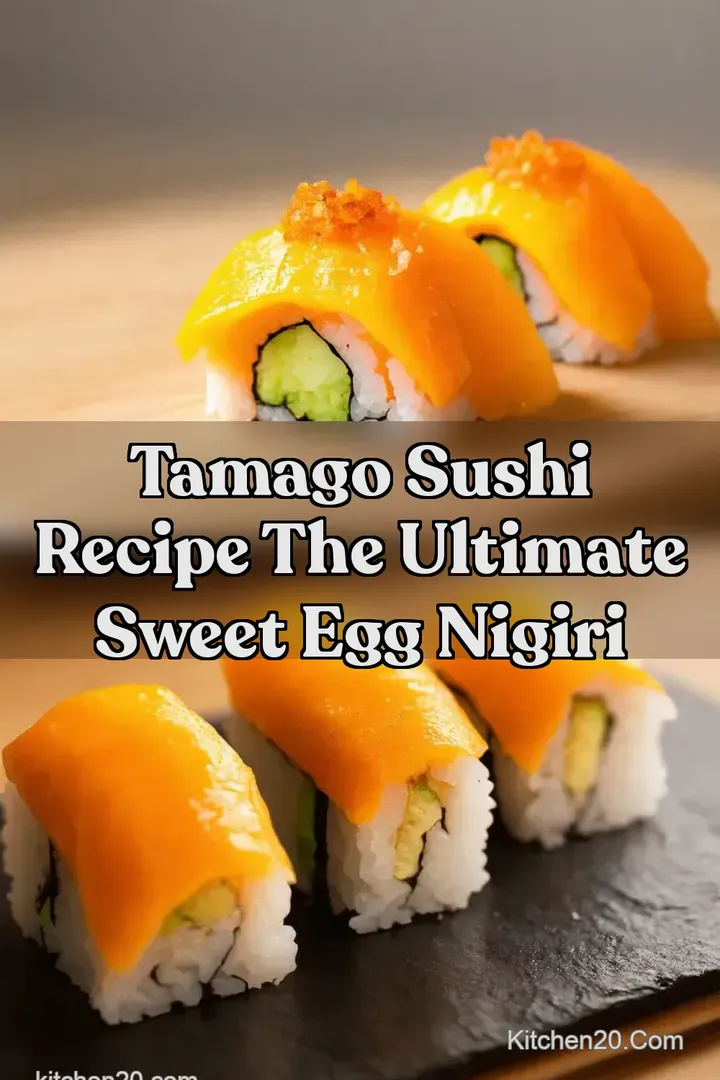 Tamago Sushi Recipe The Ultimate Sweet Egg Nigiri : PIN FOR LATER Tamago Sushi Recipe The Ultimate Sweet Egg Nigiri