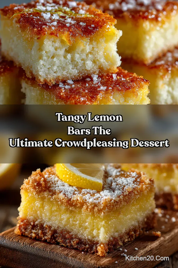 Tangy Lemon Bars The Ultimate CrowdPleasing Dessert