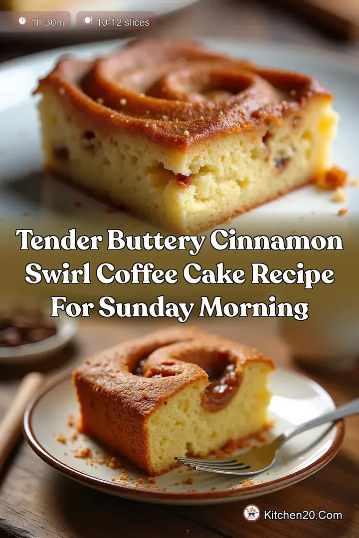 Tender Buttery Cinnamon Swirl Coffee Cake Recipe for Sunday Morning