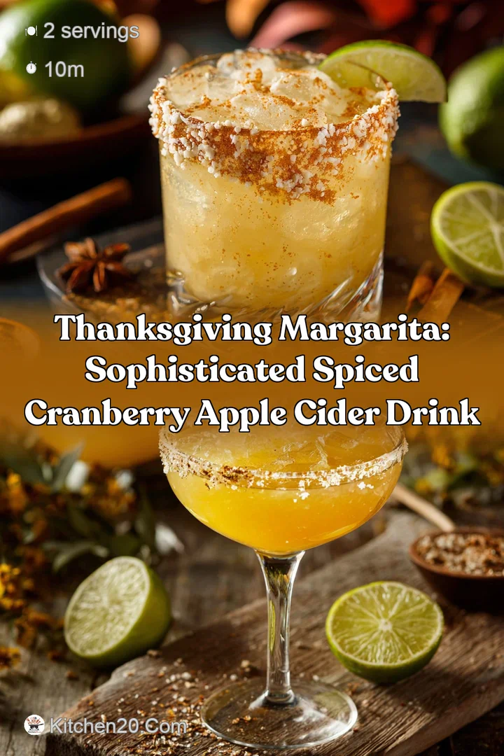 Thanksgiving Margarita: Sophisticated Spiced Cranberry Apple Cider Drink