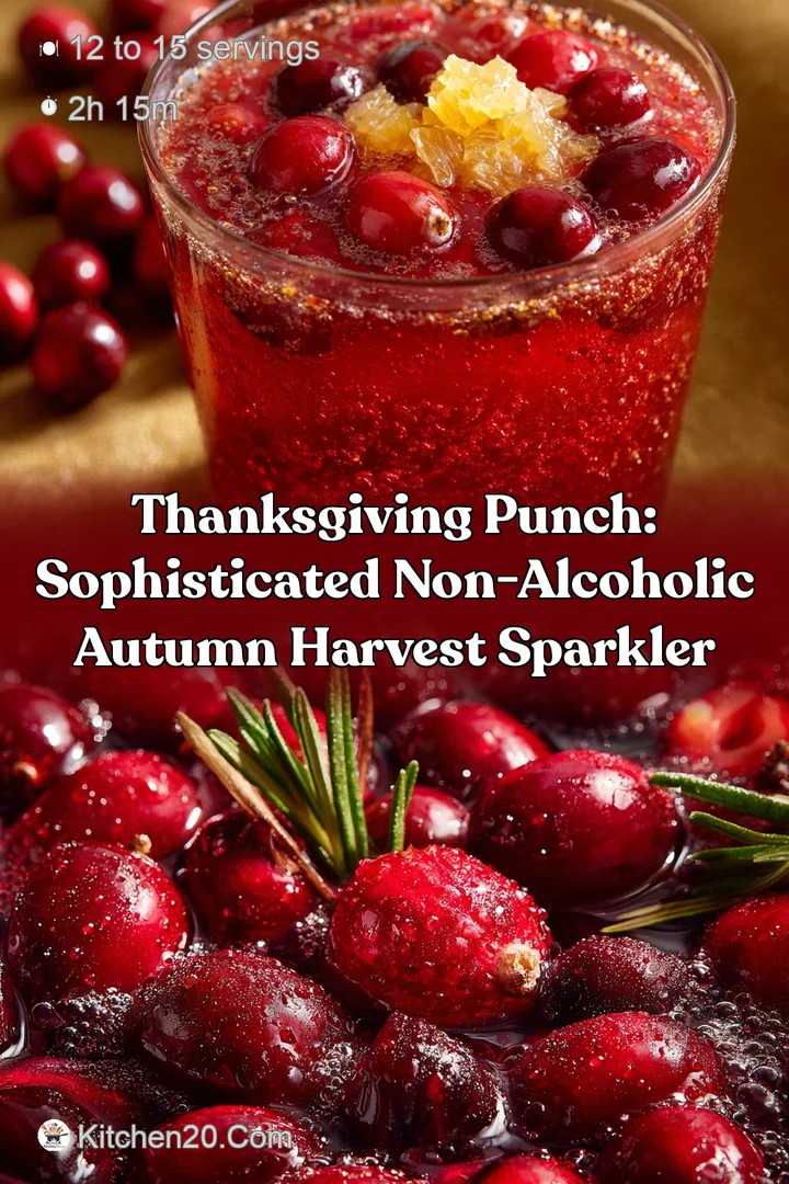 Thanksgiving Punch: Sophisticated Non-Alcoholic Autumn Harvest Sparkler