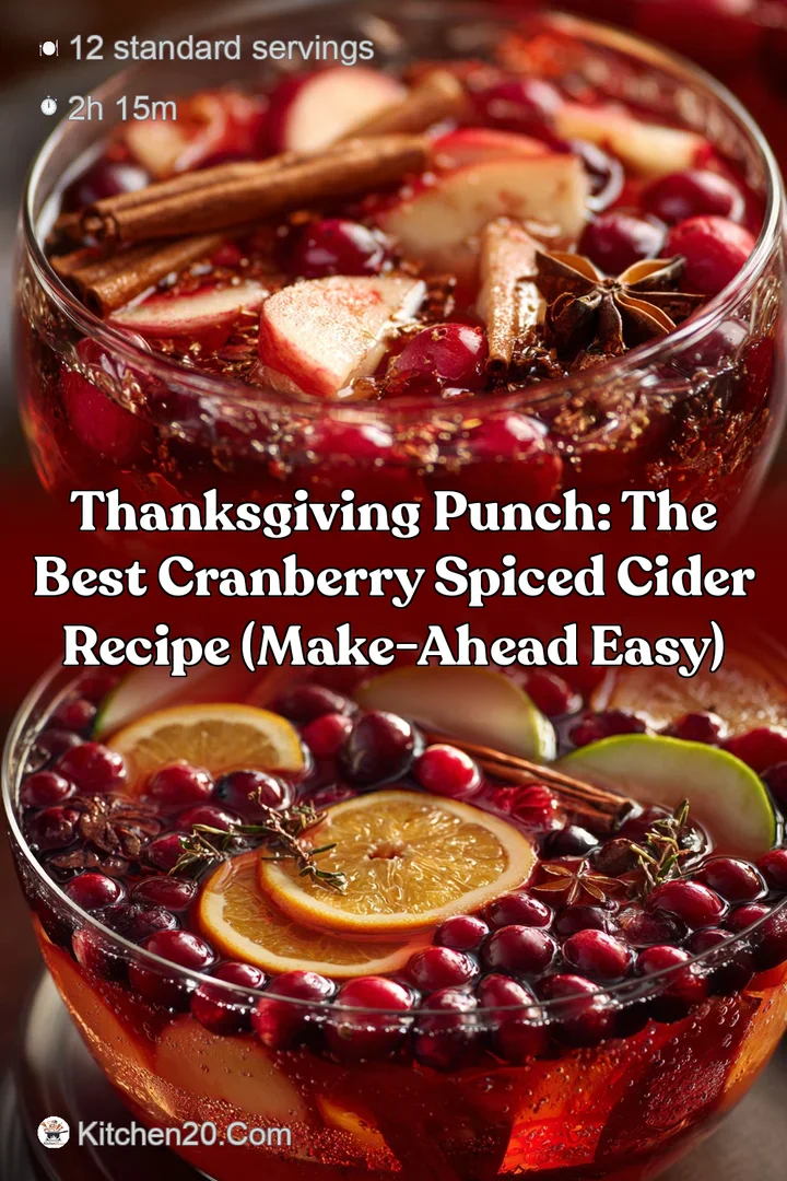 Thanksgiving Punch: The Best Cranberry Spiced Cider Recipe (Make-Ahead Easy)